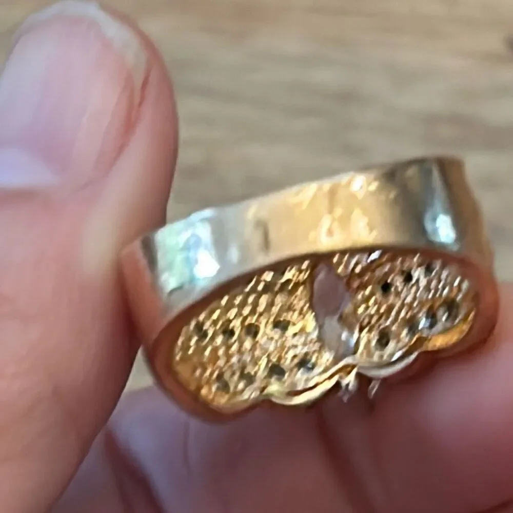 RSC multi diamond costume ring with gold size 9.5